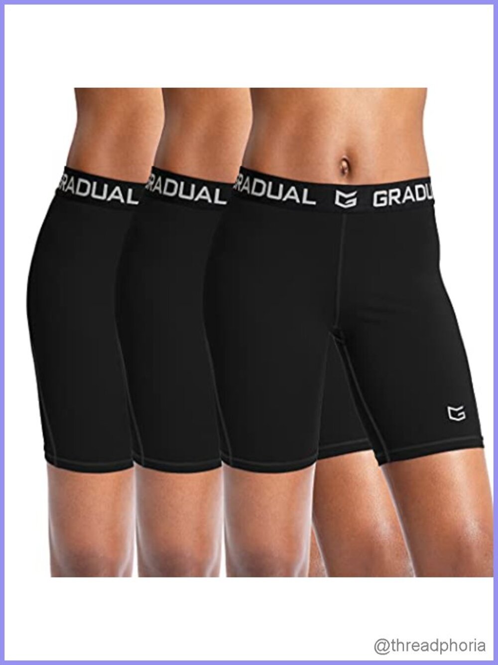Women's Spandex Compression Volleyball Shorts 7" 3-Pack Regular Fit